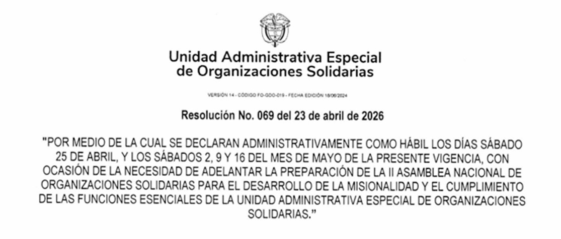 Resolución No. 069 del 23 de abril de 2026