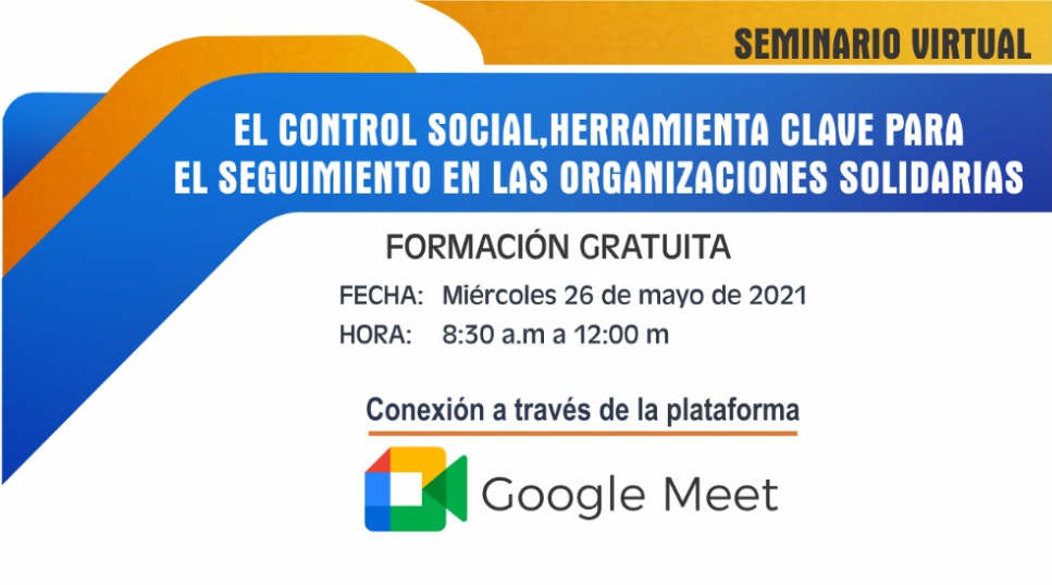 Confecoop realizará el seminario: Control social, herramienta clave para el seguimiento de las organizaciones solidarias