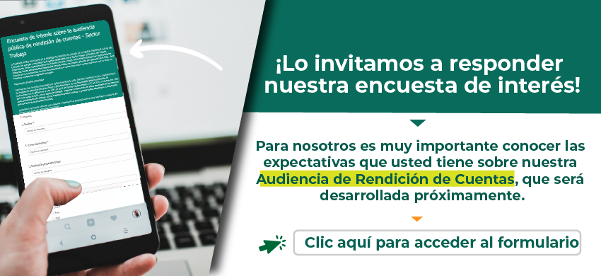 Encuesta de interés sobre la audiencia pública de rendición de cuentas - Sector Trabajo