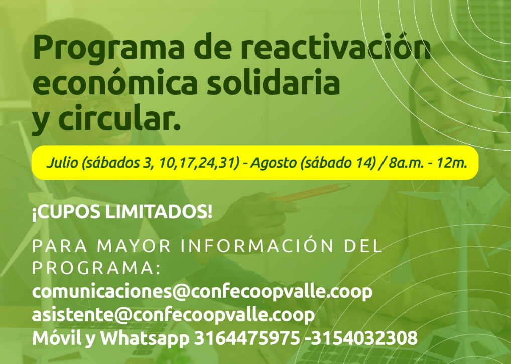 Participe en el programa de reactivación económica solidaria y circular Participe en el programa de reactivación económica solidaria y circular