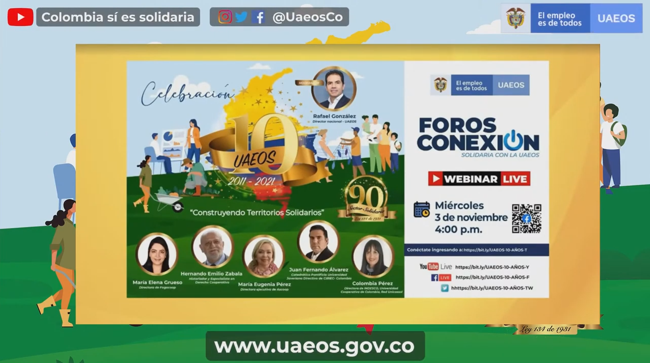 Foro celebración de los 10 años de la UAEOS y 90 del Sector Solidario