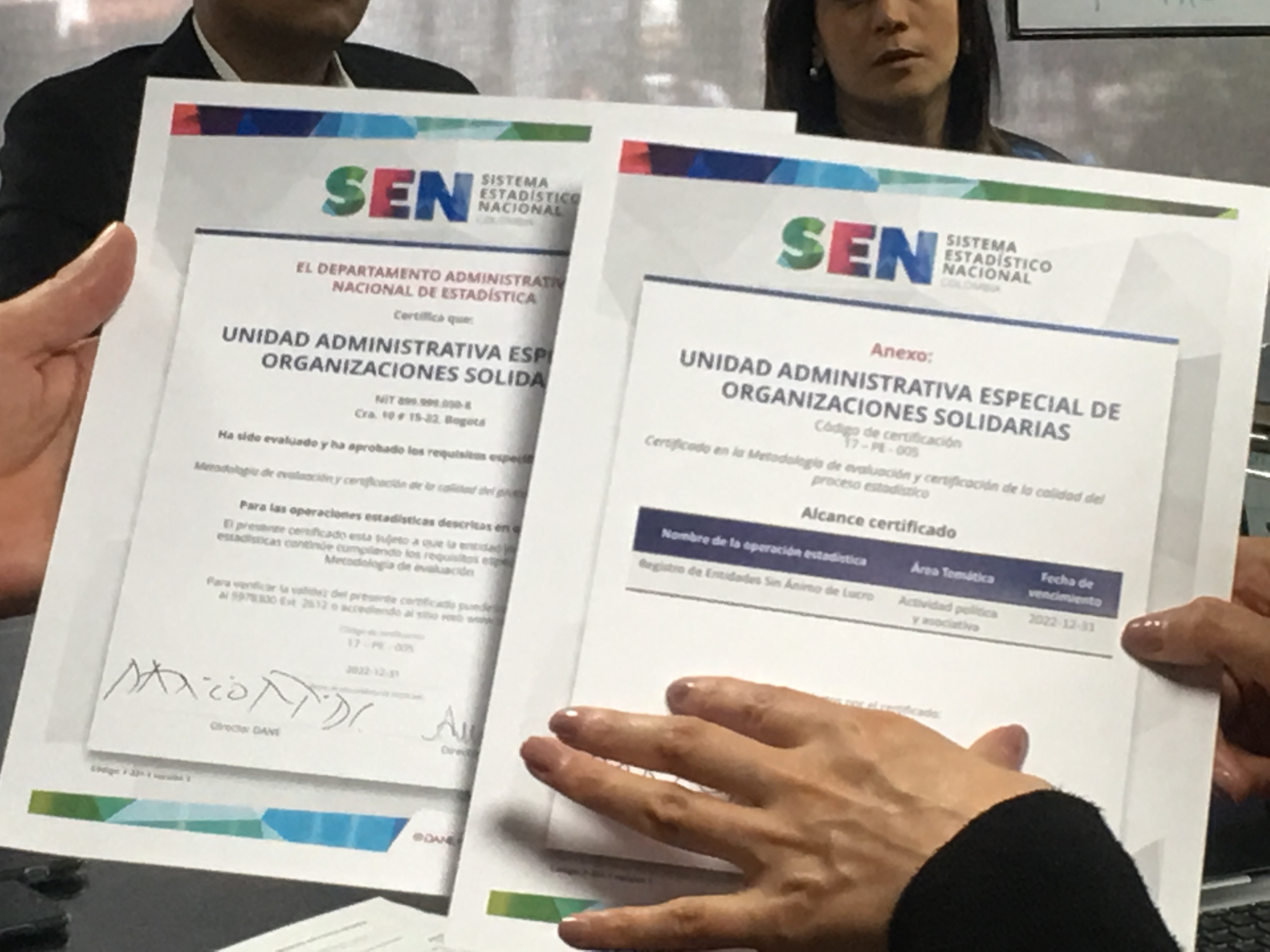 Certificación DANE