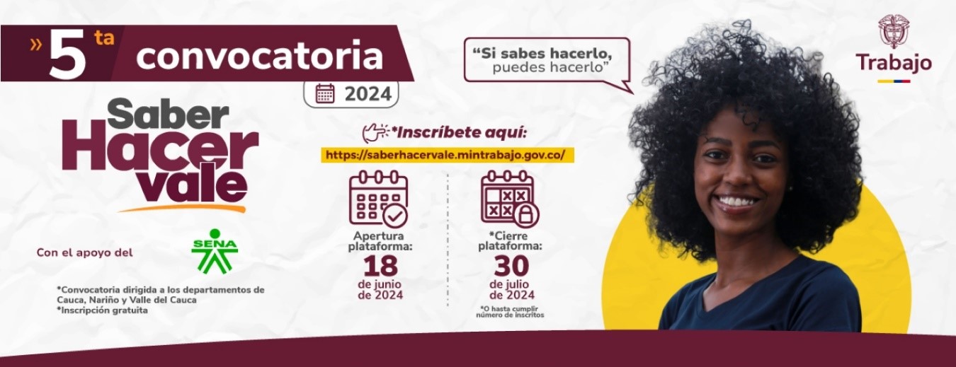 Se lanza quinta convocatoria del programa “Saber Hacer Vale” Se lanza quinta convocatoria del programa “Saber Hacer Vale”
