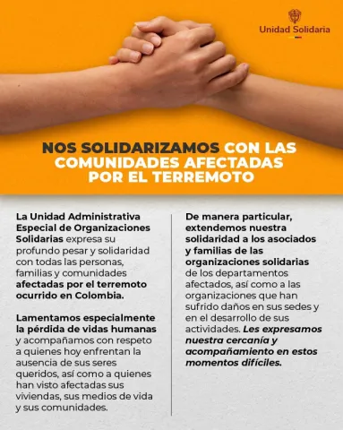 La Unidad Solidaria expresa su solidaridad con las comunidades afectadas por el terremoto