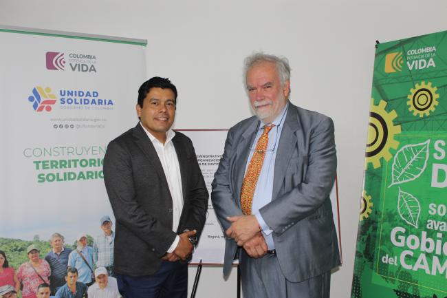 La Unidad Solidaria y la Dirección de Sustitución de Cultivos de Uso Ilícito firmaron un convenio marco