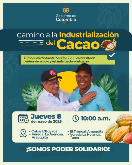 La Unidad Solidaria impulsa la industrialización del cacao en Colombia