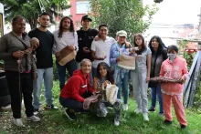 El jardín de tejido solidario