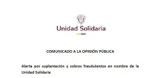 COMUNICADO A LA OPINIÓN PÚBLICA