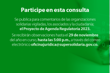 Supersolidaria publica la Agenda Regulatoria 