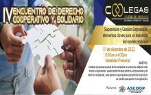 IV Encuentro de Derecho Cooperativo y Solidario 