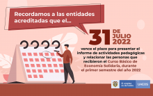 Informe de Actividades del Curso Básico en Economía Solidaria
